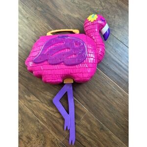 Polly Pocket Flamingo Party Handbag Travel Playset With Accessories & 1 Figure